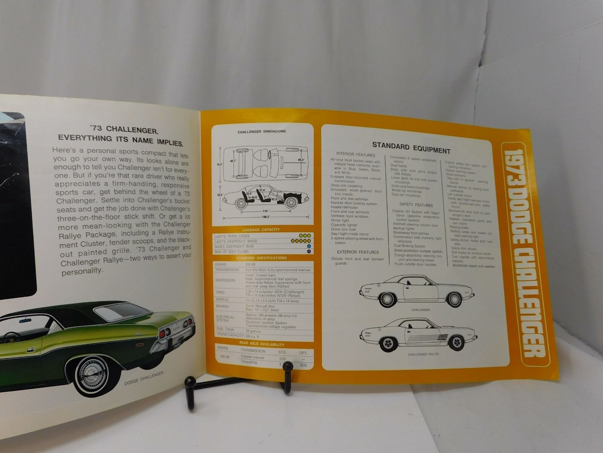 1973 Dodge Challenger Sales Brochure Booklet Original Dealer Flyer
