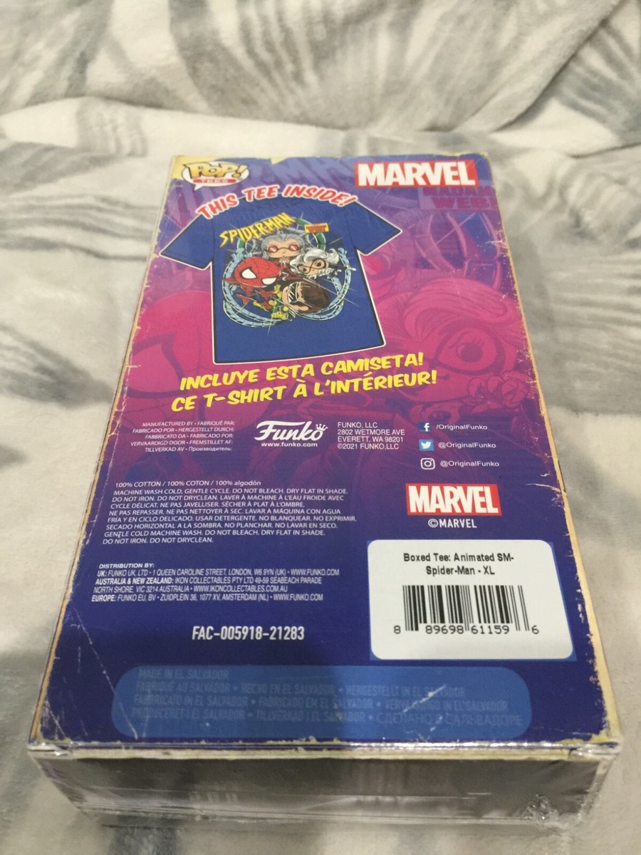 Funko Pop Tee Marvel SPIDER-MAN Boxed Tee X-LARGE T-Shirt FACTORY
