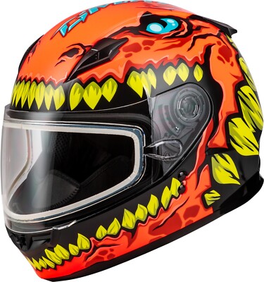 GMAX GM-49Y Drax Youth Snow Helmet w/Dual Pane Shield Orange