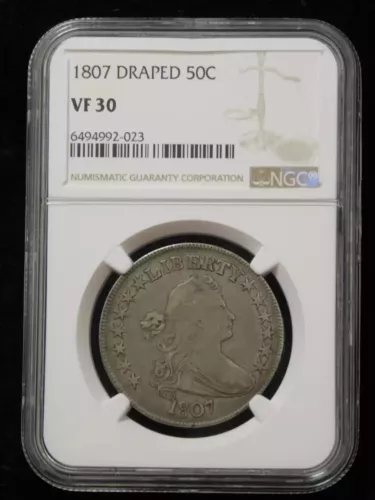 1807 Draped Bust Half Dollar - NGC VF30