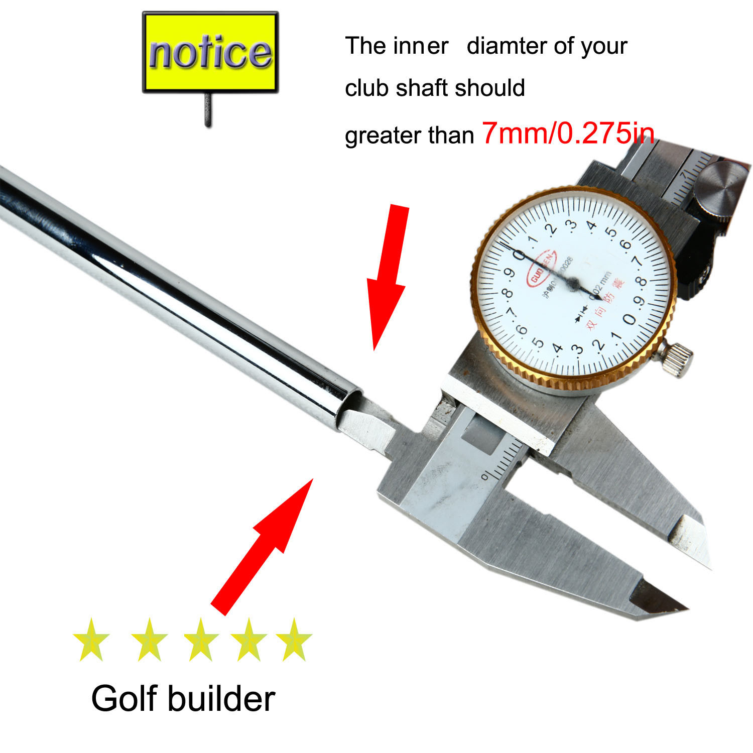 5pcs Lead Tip Plug Weight for Golf Steel Shaft Swing Weighting Diameter