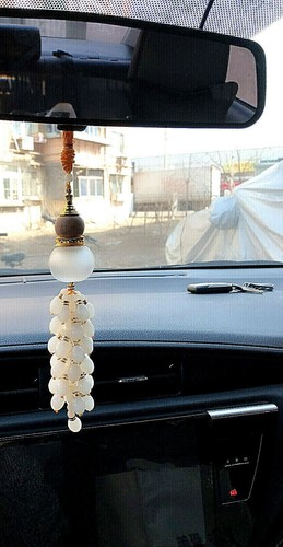 Crystal Gourd Car Pendant Rearview Mirror Hanging Ornament Lucky Safety Decor - Picture 10 of 12