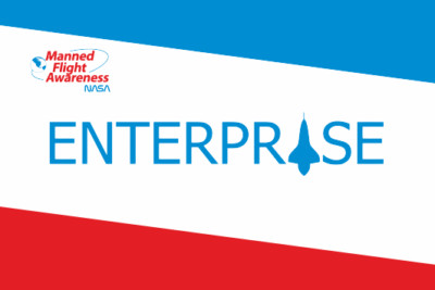 Aufkleber NASA Enterprise Spaceshuttle Flagge 12 x 8 cm Autoaufkleber Sticker