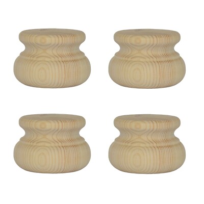 Set of 4 Wooden Pine Plain Furniture Feet 56mm high 83mm with M8 Fittings A4PBT | UK Set of 4 Wooden Pine Plain Furniture Feet 56mm high 83mm with M8 Fittings A4PBT | UK