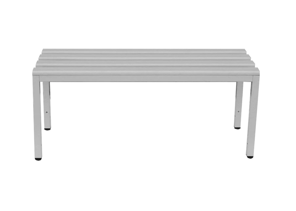 Sitzbank Garderobensitzbank Umkleidebank freistehend 200 cm hellgrau PVC  801130 - Bild 3 von 4