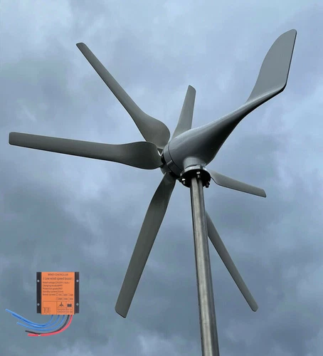 800W 24V Horizontale Windkraftanlage Kits Windgenerator Windräder mit Laderegler - Bild 16 von 21
