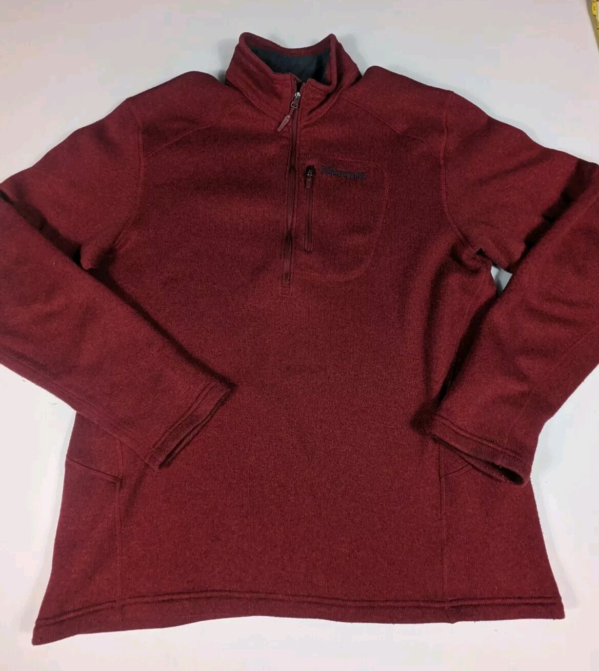 Marmot Half Zip Red Pullover Pockets Outdoors Hik… - image 1