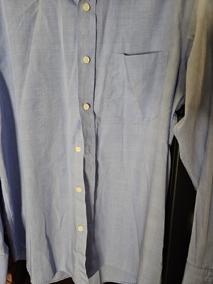 Savile Row long sleeve shirt, 16" classic fit, light blue colour eBay