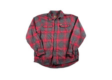 Orvis Men s Heavyweight Double Brushed Flannel Shirt RED/GREY Plaid,XXL NWOT
