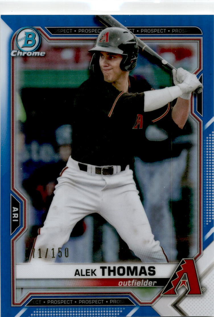 2021 Bowman Chrome Blue Refractor #BCP-31 Alek Thomas 071/150