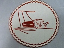 Western Airlines RARE  BRAND NEW FIRST CLASS COCKTAIL COASTER  NEW 