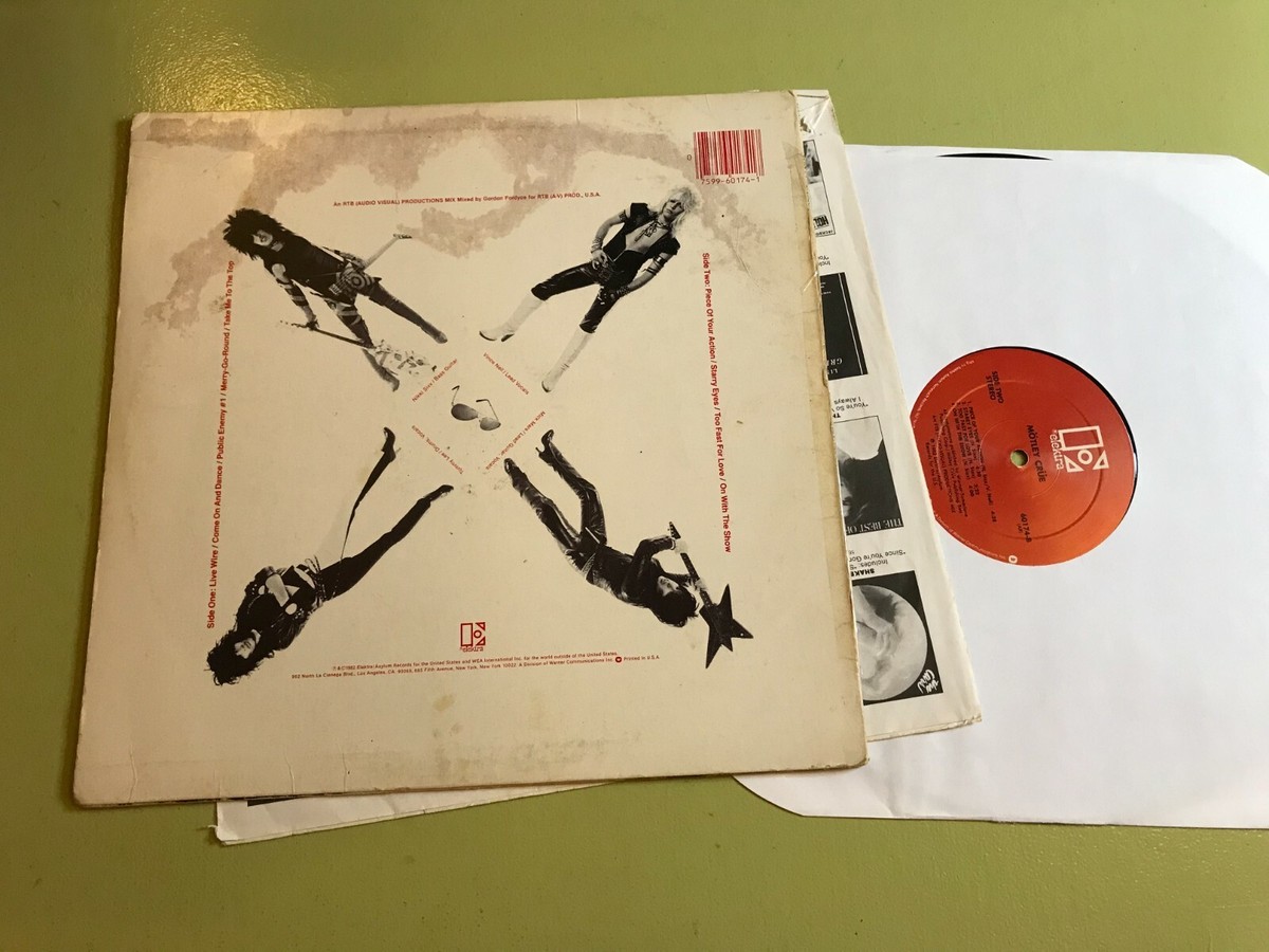 MOTLEY CRUE TOO FAST FOR LOVE LP RARE orig 1st elektra 1982