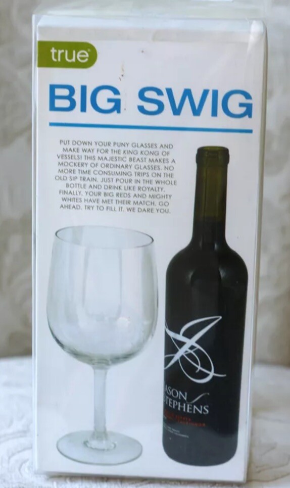 New in Box True Brands "Big Swig" Whole Bottle Wine Glass (25.4 oz) | eBay