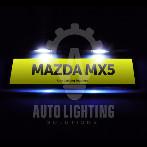 For Mazda MX5 1998-2016 MK2 MK3 White LED Number Plate Light Bulbs *SALE*  - Afbeelding 1 van 2