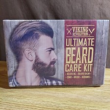 Viking Revolution Ultimate Beard Care Kit Oil Balm Comb Brush Scissors NEW