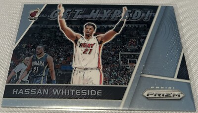 2017-18 Panini Prizm Basketball Hassan Whiteside Miami Heat Get Hyped! #GH-HW