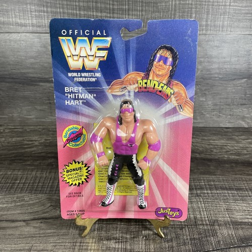 WWF WWE Bret Hitman Hart BEND EMS JusToys 1994...