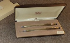 MINT Vintage Cross 4501 10K Gold Fill GF Ball Pen Mechanical Pencil Set OLYMPICS