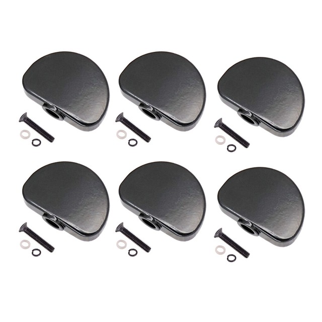 6X Tuner Tuning Key Knobs Button Black DIY for Acoustic/Electric Guitar