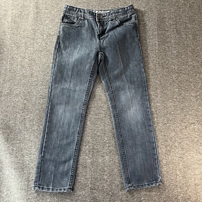 DKNY Greenwich Slim Straight Jeans Boys 10 Faded Blue Denim Casual Adjustable