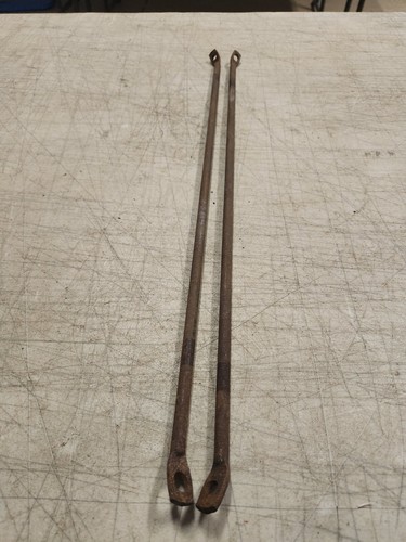 1957 Chevy Passenger Car Hood Diagonal Support Rods Pair Used Original - Foto 5 di 9