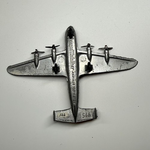 Vintage Tootsie Toy NC 20100 Super Mainliner Die Cast Airplane Silver - 第 7/9 張圖片