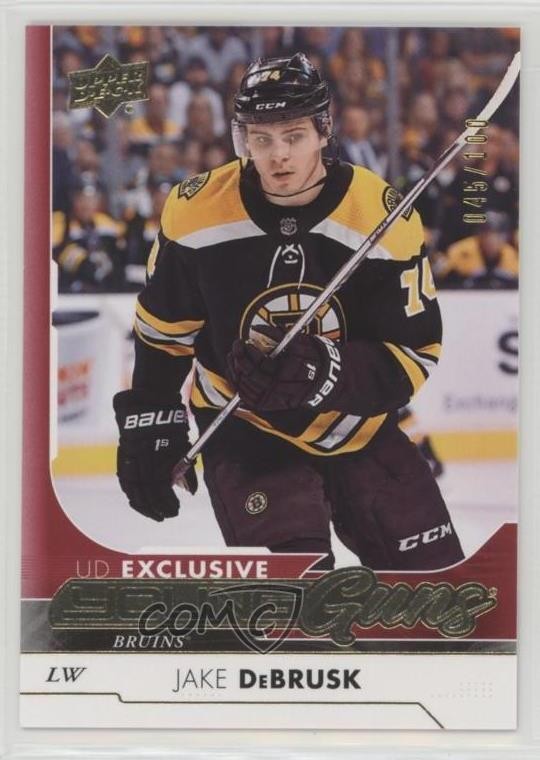 2017-18 Upper Deck Young Guns Exclusives 45/100 Jake DeBrusk #212 Rookie RC v3i
