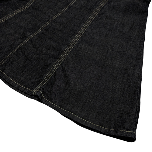 Vintage 90s Y2K Denim Maxi Trumpet Flare Skirt 10 Boho Cowgirl Modest Western - Bild 7 von 10
