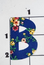 2" Calico Letter "B" Cloth Iron on Patch Alphabet Applique Embellishment Costume