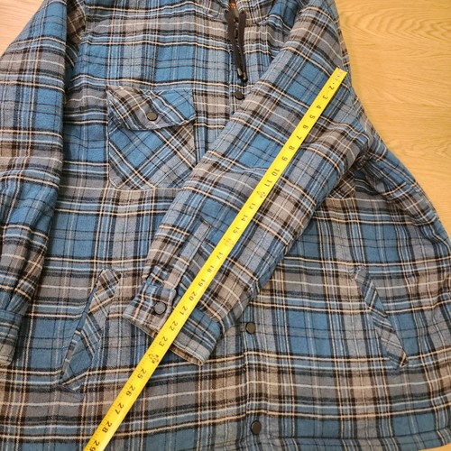 Northwest Territory Mens 3XLT Plaid Sherpa Lined Hooded Barn Chore Work Jacket - Picture 7 of 12