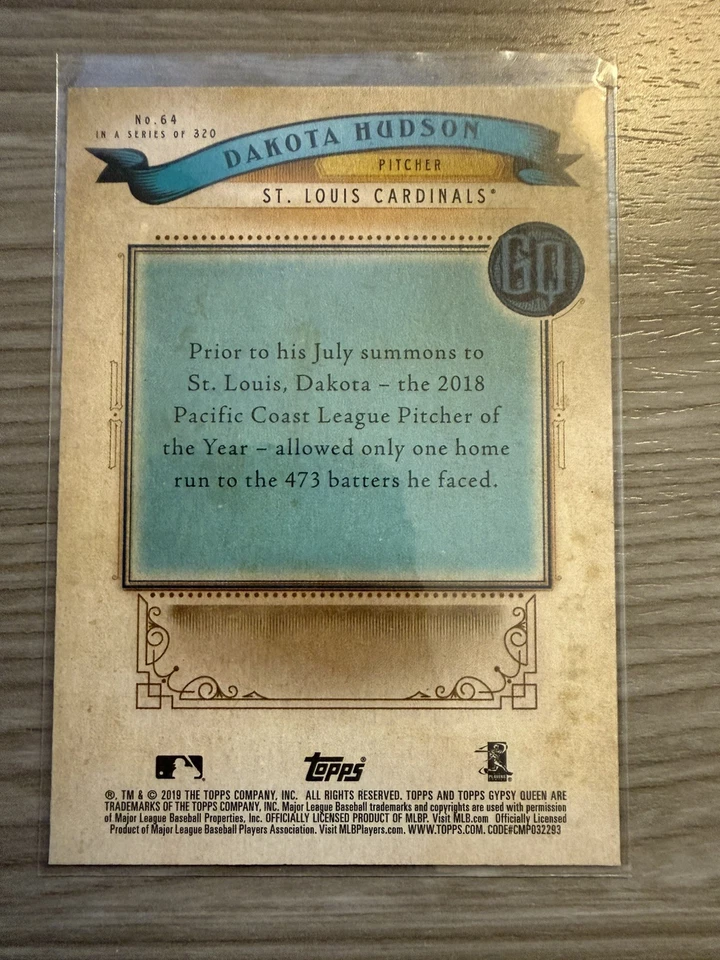 2019 Topps Gypsy Queen - Dakota Hudson #64 (RC) - Image 2 of 2