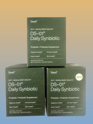 Lot Of 3 - SEED DS-01 DAILY SYNBIOTIC PROBIOTIC 60 capsules SEALED SHIPPING