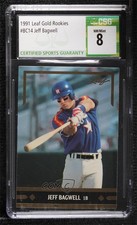1991 Leaf Gold Leaf Rookies Bonus Jeff Bagwell #BC14 CSG 8 HOF 07wp