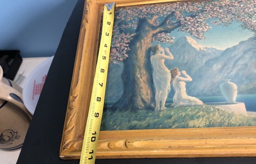 Vtg. Henry G. Reynard. Loves Echo Framed Print 18 X 20 Carved Frame 20 X 12” - Picture 6 of 9