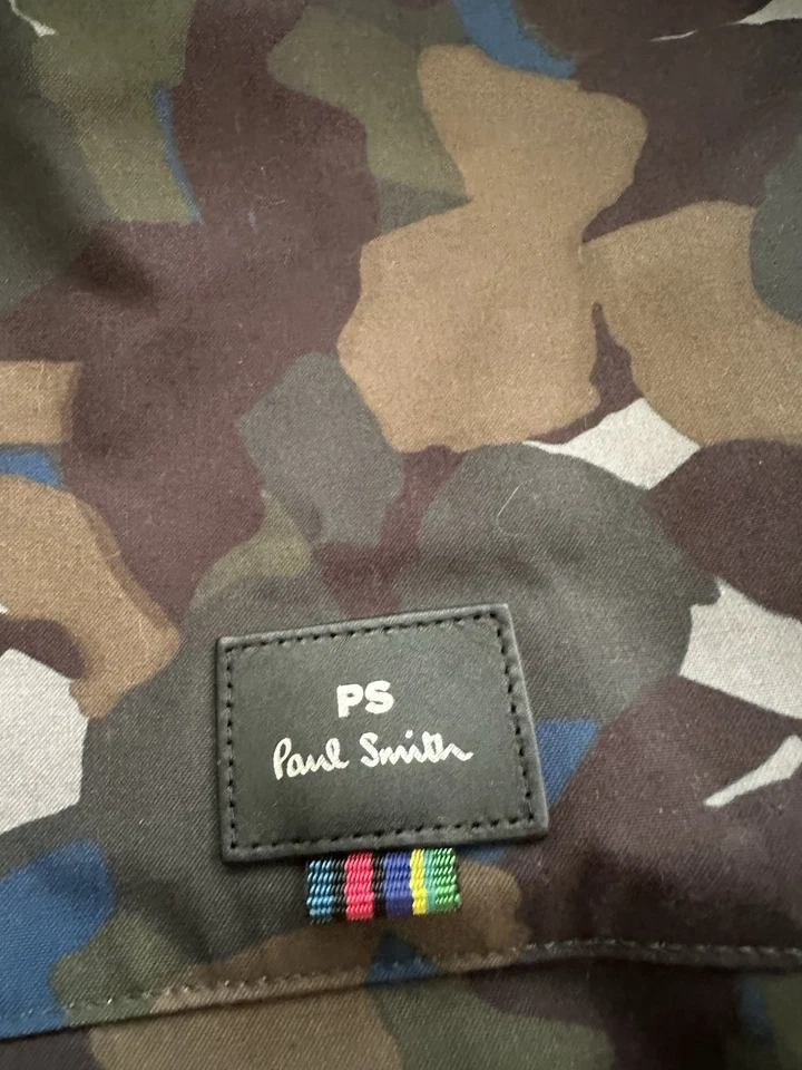 PS Paul Smith Canvas Backpack Khaki Green Abstract Camouflage RARE Great Cond. - Image 2 of 4