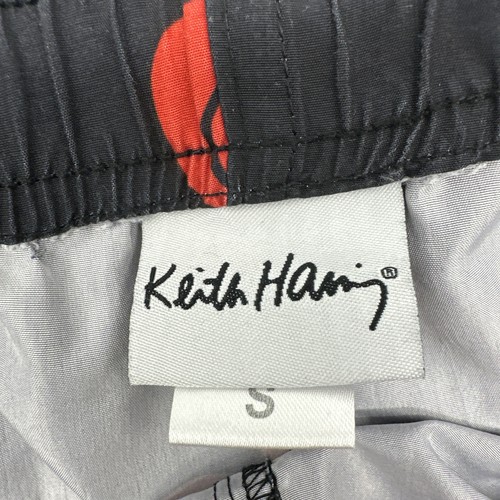 Keith Haring Shorts Men S Black Heart Aop Pocket ..#32510 - Picture 2 of 10