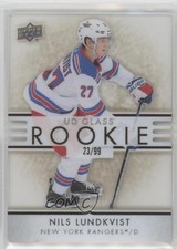 2021 Upper Deck Ovation UD Glass Rookies Gold 23/99 Nils Lundkvist #GR-28 0me2