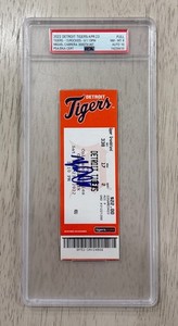 PSA/DNA 8/10 Autographed MIGUEL CABRERA Signed 3000th Hit Full Ticket Stub 🔥