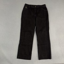 Vintage Wrangler Jeans Womens 14x29 Black Straight Leg Denim 100 Cotton USA