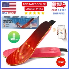 1 Pair Electric Heated Insole Foot Warmers APP Control 3-Temperature Adjustable
