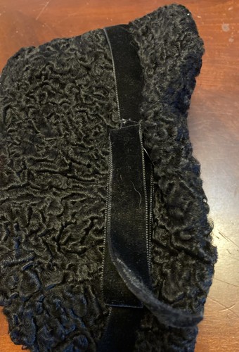 Vintage Persian Lamb Karakul Hat Ladies Black Small #4 - Picture 3 of 7