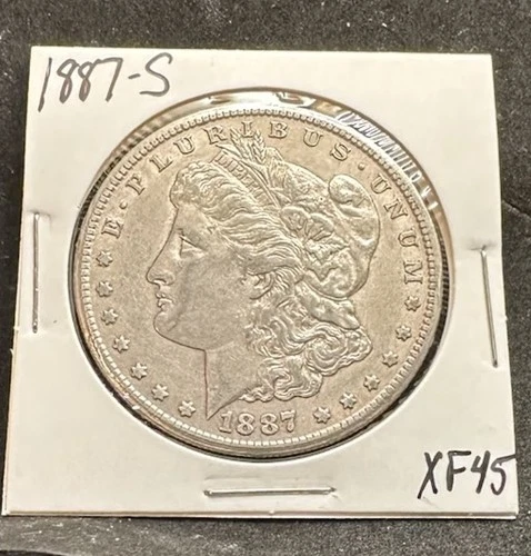 1887-S Morgan Silver Dollar San Fransisco Mint Scarce Semi-Key Date Extra Fine+
