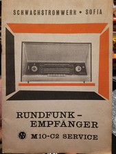 RFT DDR Röhrenradio M10-C2 Elprom Bulgarien Kundendienst- und Werkstattheft