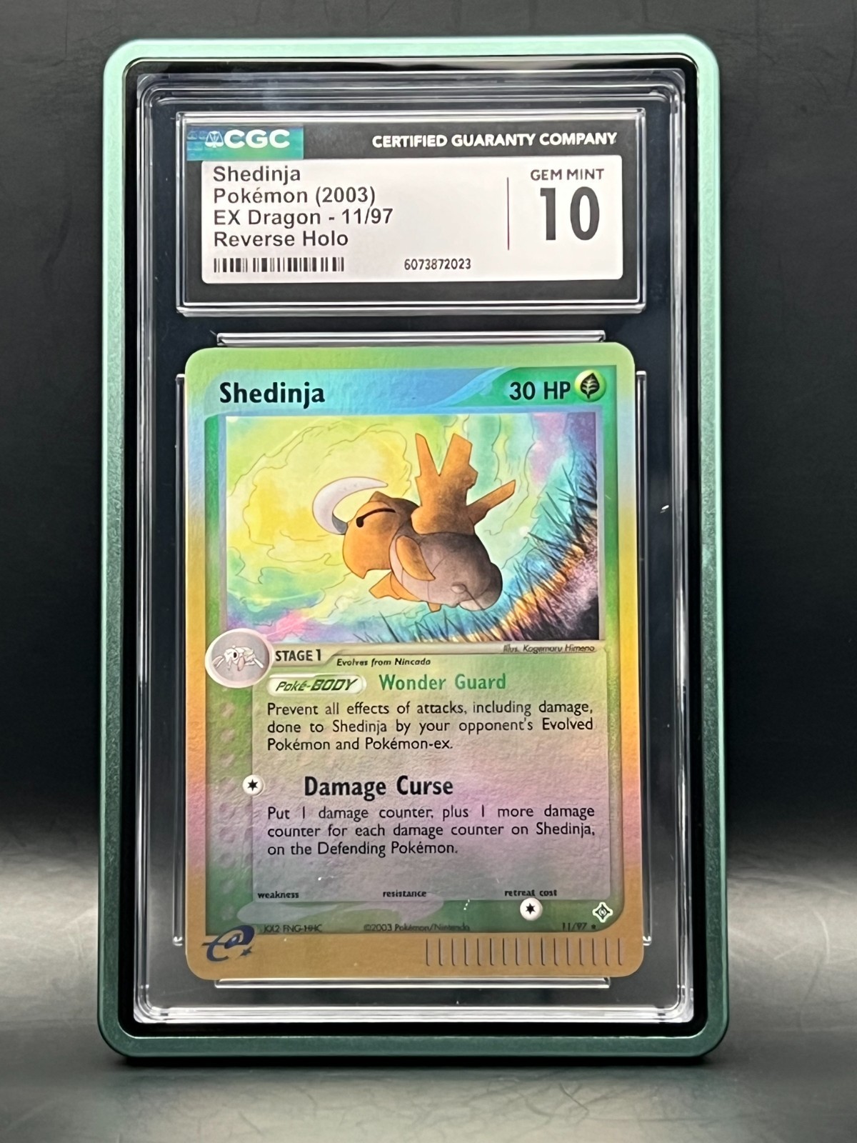 2003 Pokémon EX Dragon-Shedinja 11/97 Reverse Holo Rare E Reader-POP 3-CGC 10
