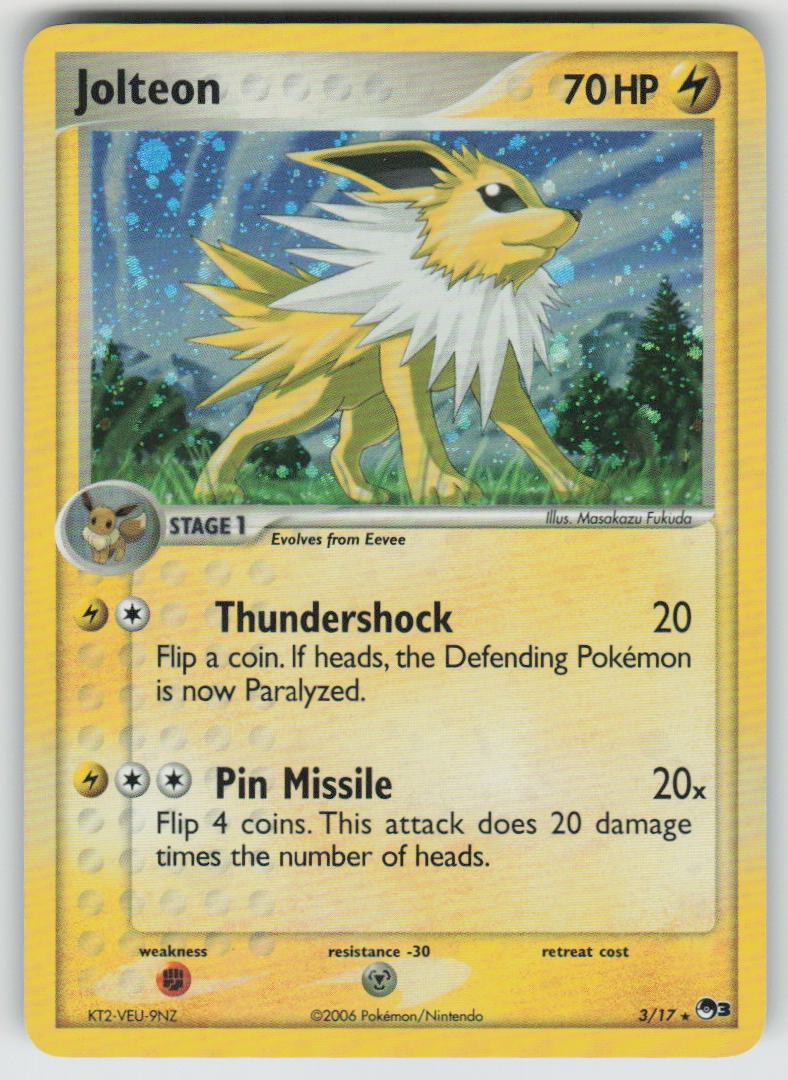 Jolteon 3/17 Rare POP Series 3 Pokemon NM