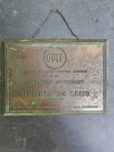 Vintage 1949 Brass/Bronze Gulf Automotive Products Outstanding Service Award