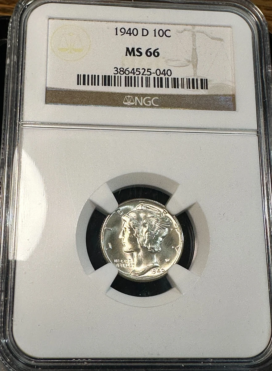 MS 66 Graded 1940 Year Mercury Dimes (1916-1945) for sale | eBay