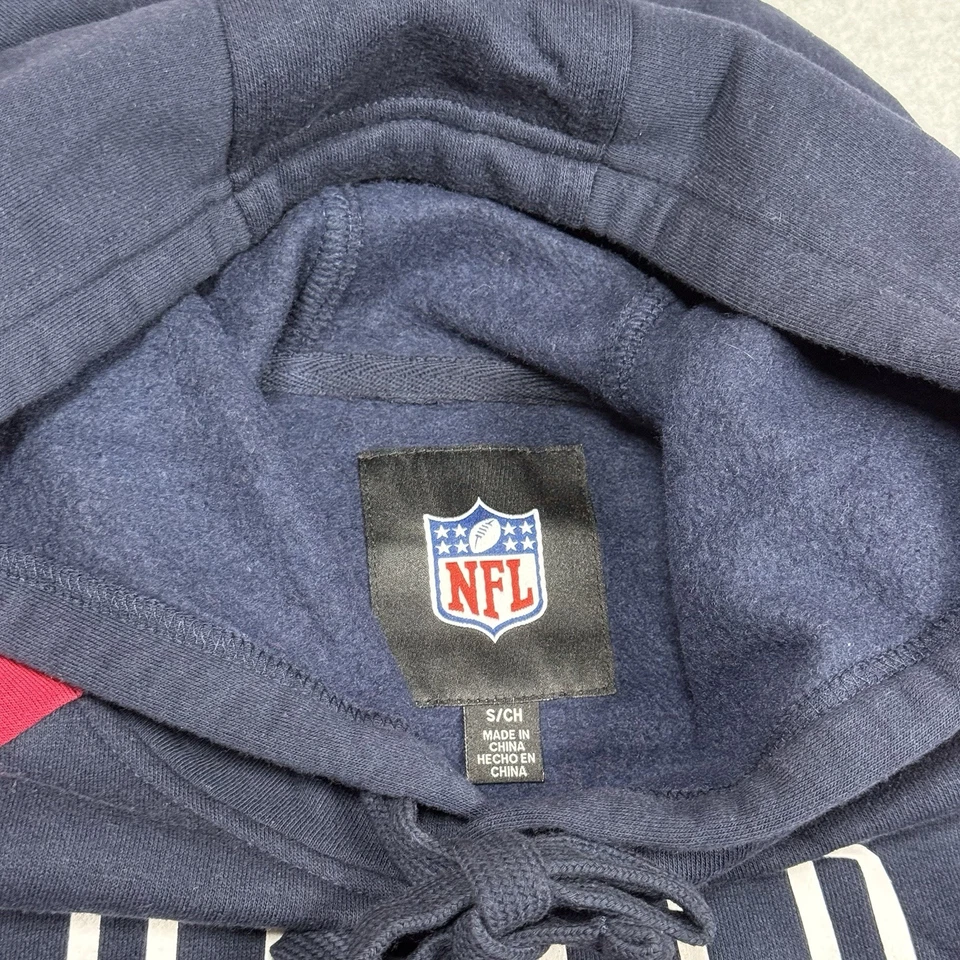 Houston Texans Hoodie Mens Small Colorblock Big Logo Spellout Pullover Fleece - Image 2 of 4