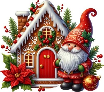 Weihnachten Wichtel Gonk Haus Wandbild Schlafzimmer Kinderzimmer Vinyl Aufkleber Abziehbild 6 Größen