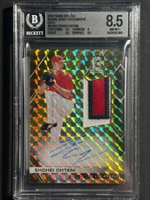 2018 Panini Spectra SHOHEI OHTANI Rookie Patch Auto RPA Gold Prizm /10 BGS 8.5